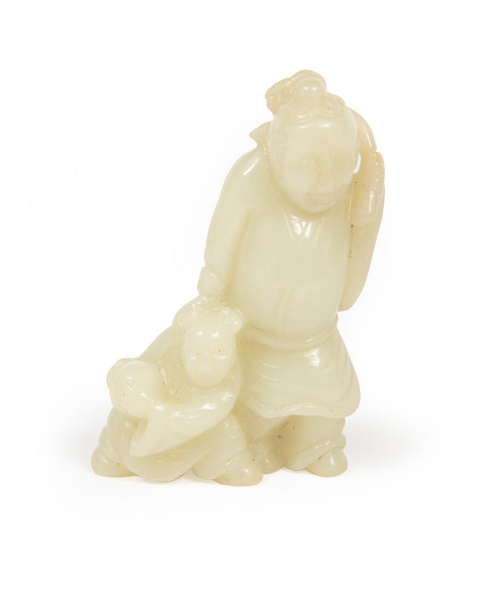 CHINESE WHITE JADE FIGURAL
