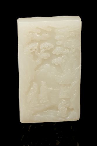 CHINESE WHITE JADE 'FIGURAL'