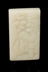 CHINESE WHITE JADE 'FIGURAL' P