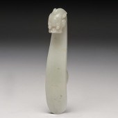 Chinese White Jade Garment Hoo
