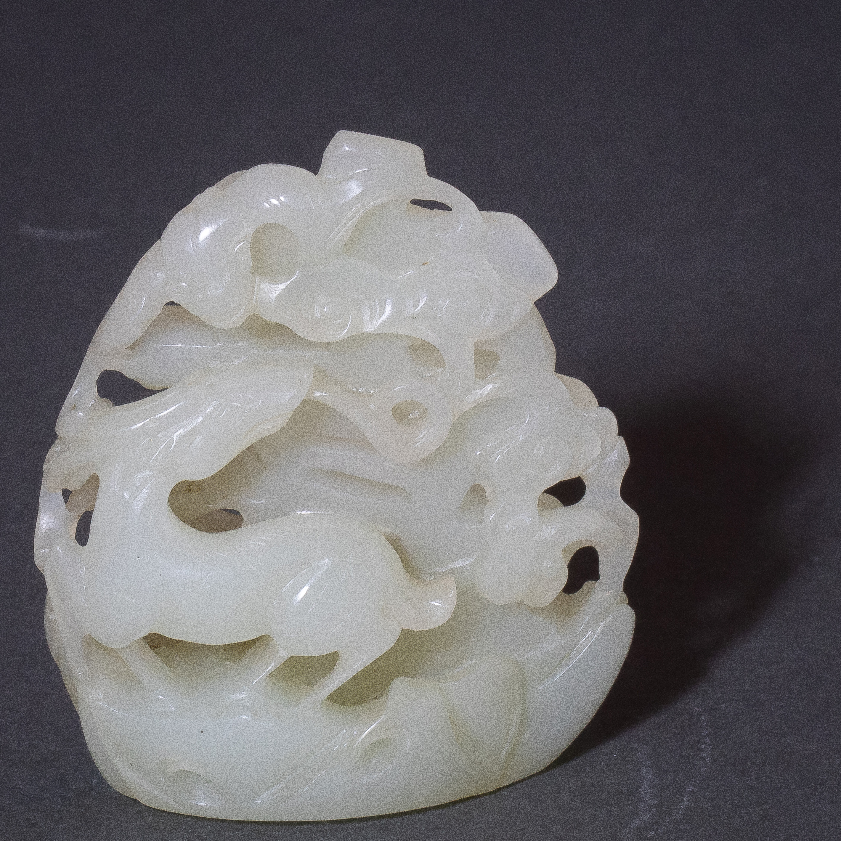 CHINESE WHITE JADE 'LONGEVITY'