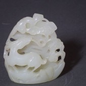 CHINESE WHITE JADE 'LONGEVITY'