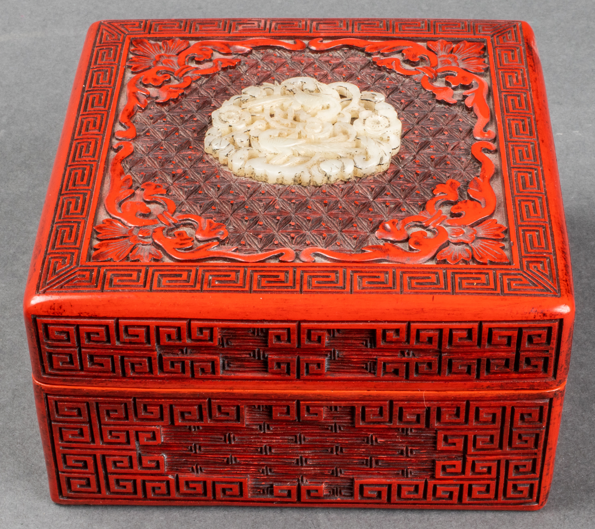 CHINESE WHITE JADE OVER LACQUER