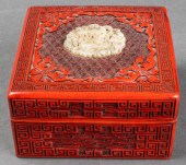 CHINESE WHITE JADE OVER LACQUE