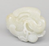 CHINESE WHITE JADE PHOENIX ORN