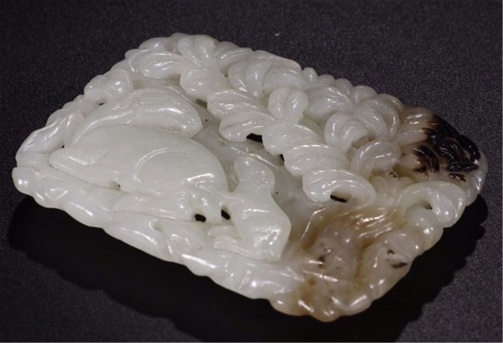 CHINESE WHITE JADE RAMS SQUARE