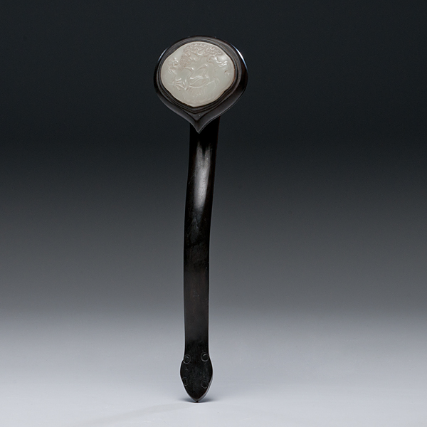 Chinese White Jade Ruyi Scepter