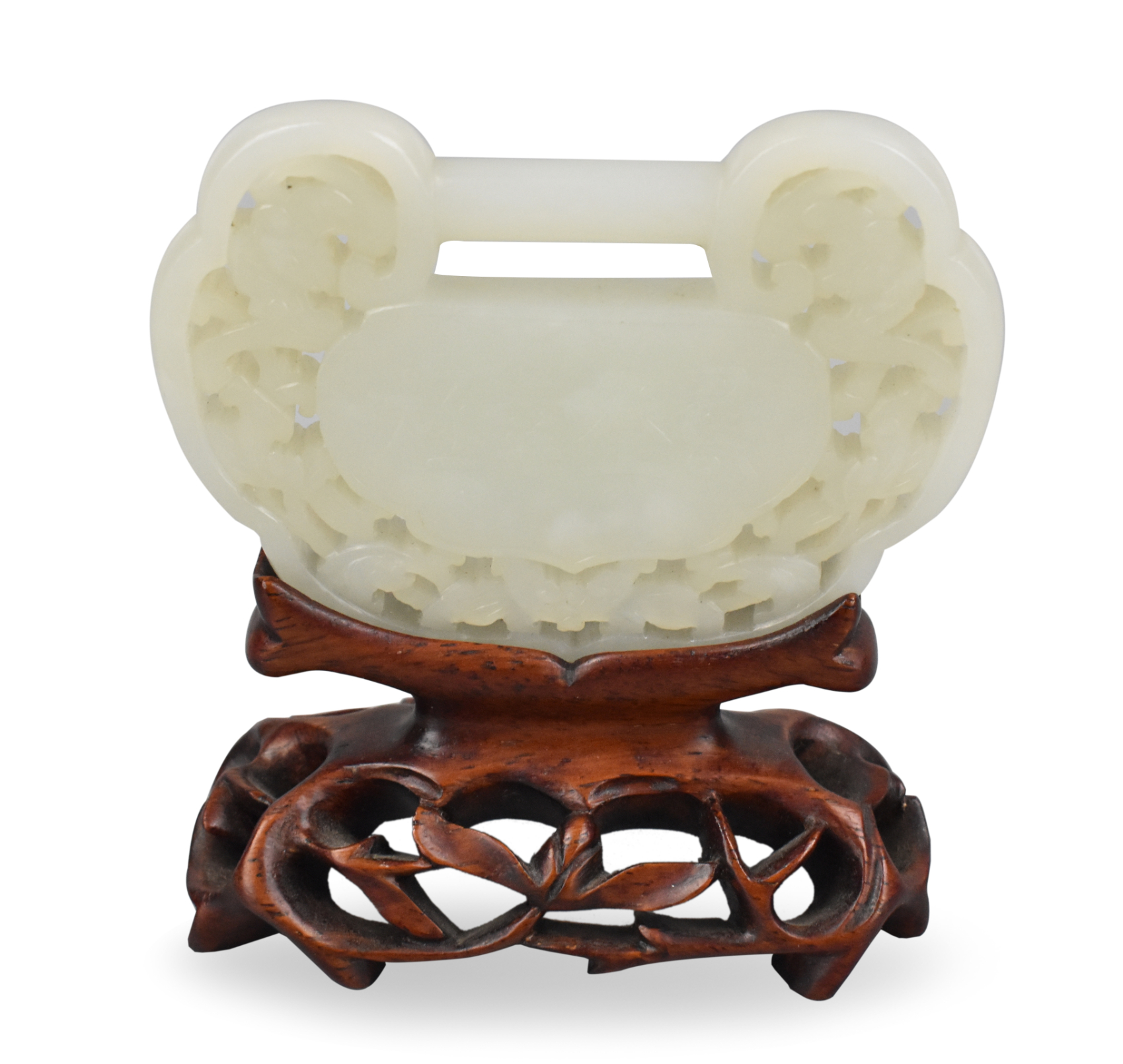 CHINESE WHITE JADE RUYI SHAPED