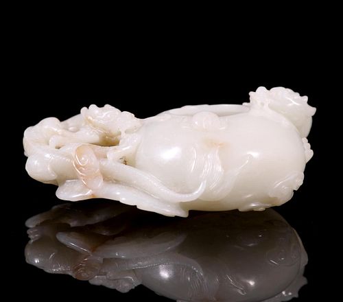 CHINESE WHITE JADE SCHOLAR'S DESK