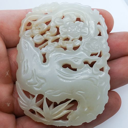 CHINESE WHITE JADE "THREE