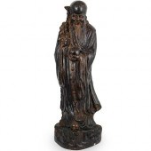 CHINESE WISEMAN SCULPTUREDESCR