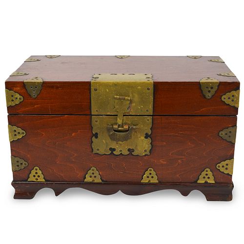 CHINESE WOOD AND BRASS