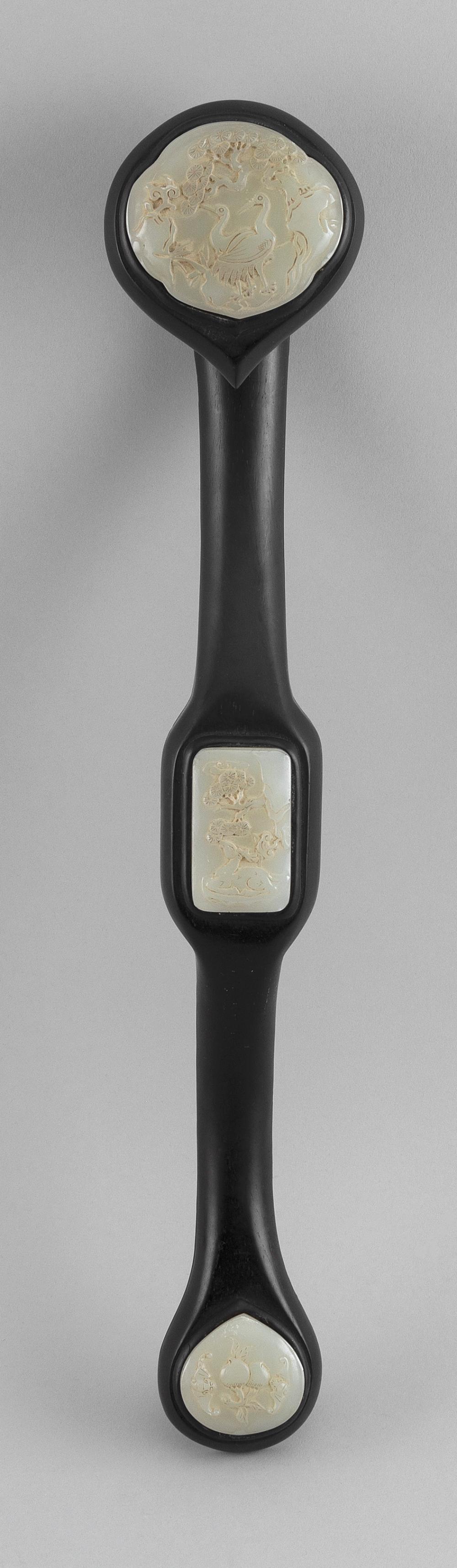 CHINESE WOOD AND CARVED HARDSTONE