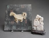 CHINESE WOOD AND HARDSTONE PLA