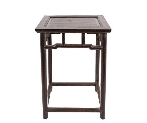 CHINESE WOOD END TABLEChinese
