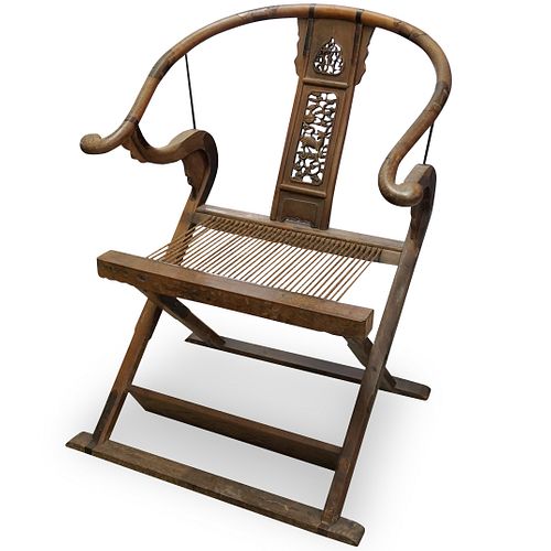 CHINESE WOOD FOLDING THRONE