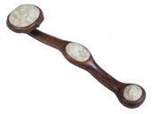 CHINESE WOOD & JADE SCEPTRE Ex