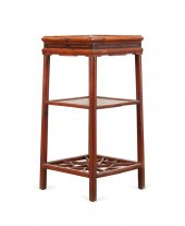 CHINESE WOOD & LOTUS SCROLLWOR