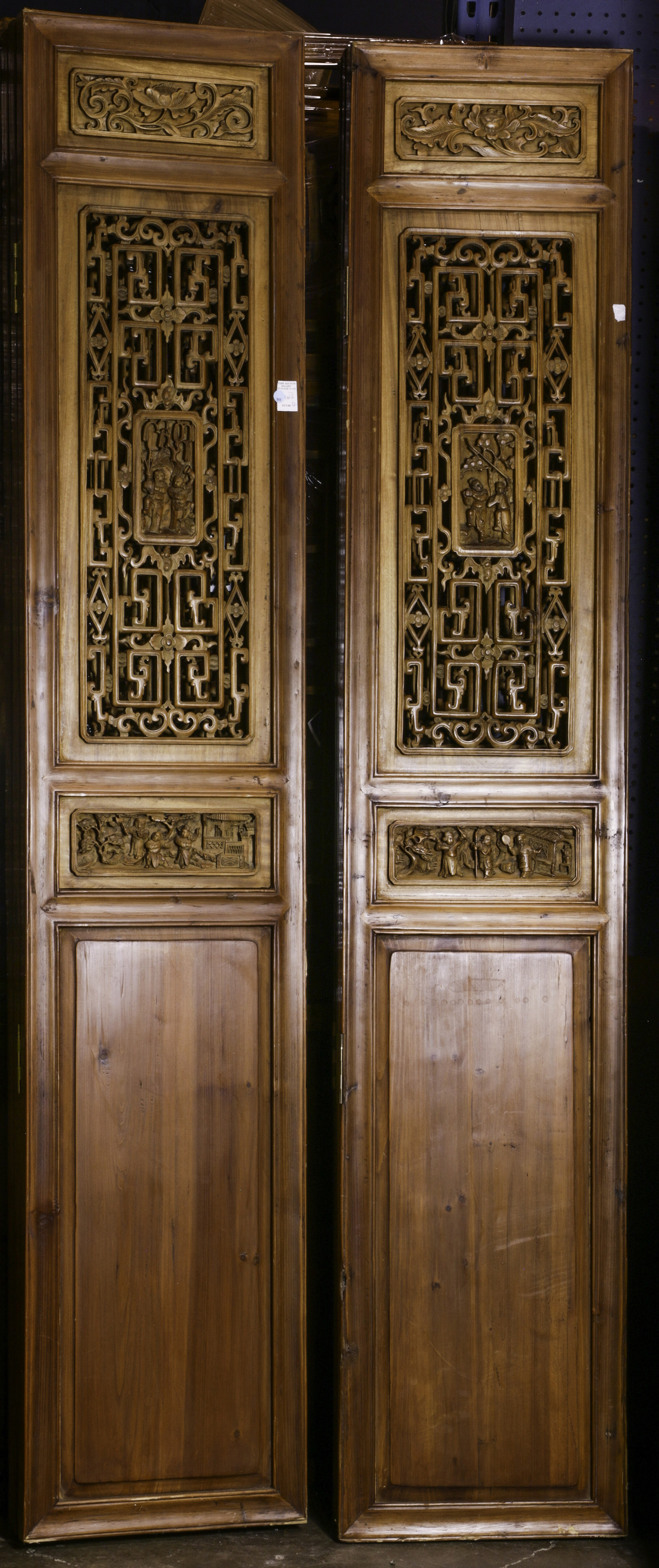 CHINESE WOOD SIX PANEL FOLDING