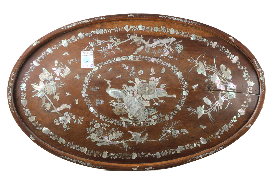 CHINESE WOOD WALL PANEL WITH MOTHER