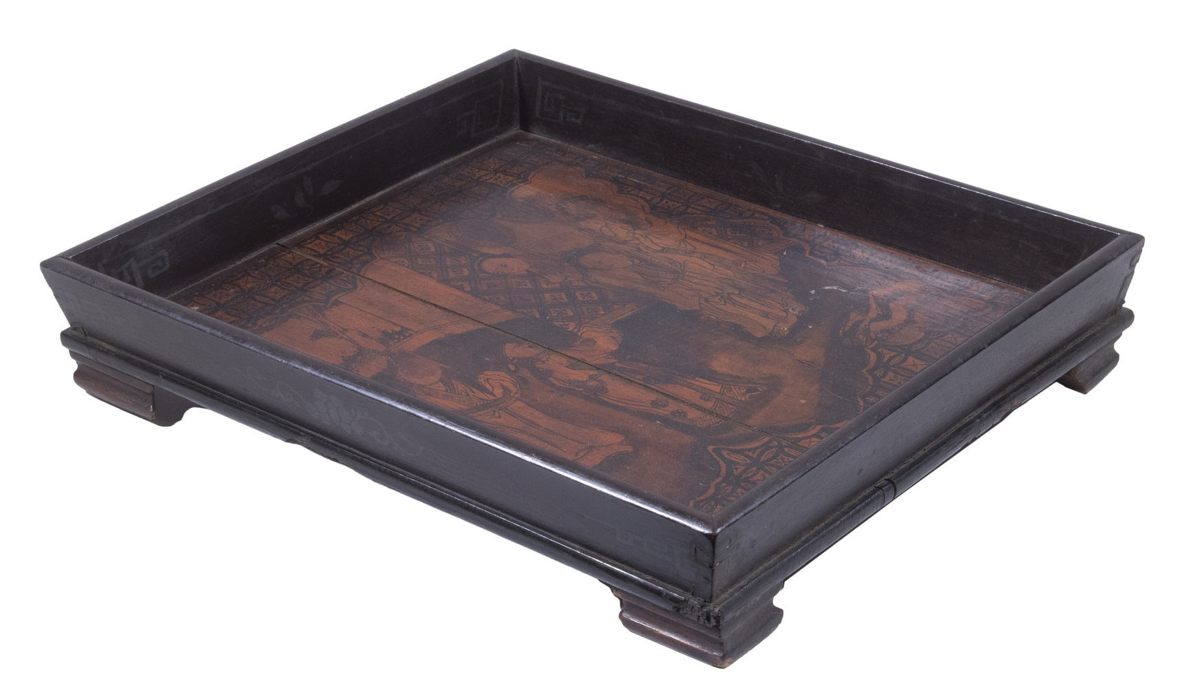 CHINESE WOODEN TRAY Tray, having