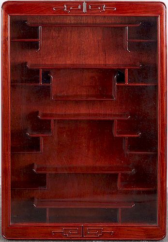 CHINESE WOODEN WALL MOUNTED DISPLAY