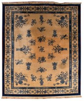 CHINESE WOOL FLORAL CARPET, 13