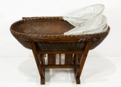 CHINESE WOVEN BASSINET Chinese