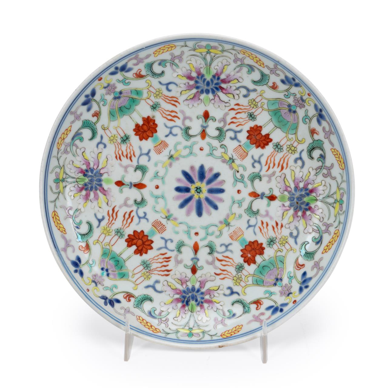 CHINESE WUCAI DECORATED PLATE