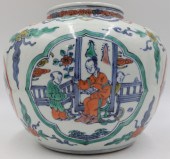 CHINESE WUCAI ENAMEL DECORATED
