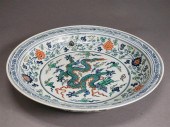 CHINESE WUCAI GLAZED AND DRAGO