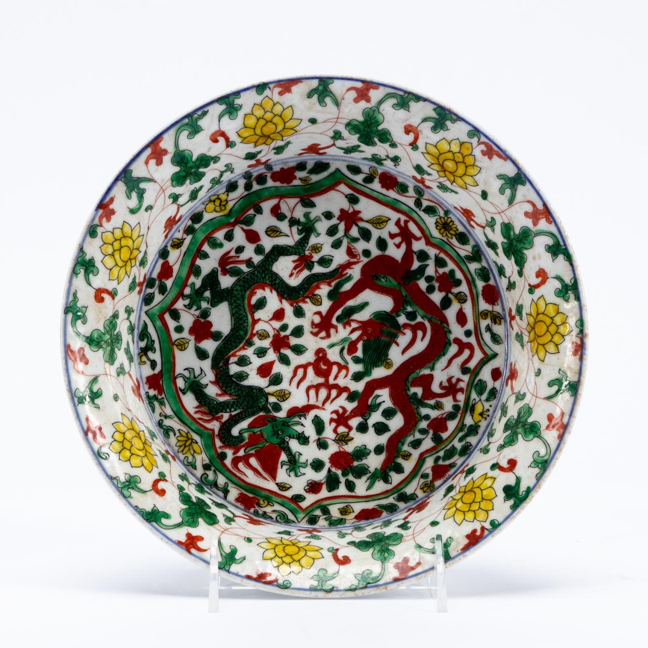CHINESE WUCAI GLAZED DOUBLE