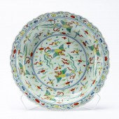 CHINESE WUCAI GLAZED PHOENIXES