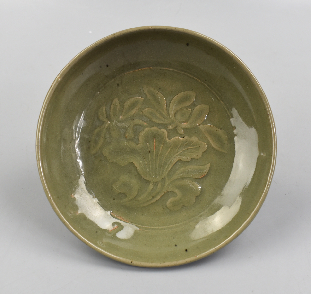 CHINESE YAOZHOU WARE CELADON FLORAL