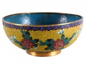 CHINESE YELLOW CLOISNNE ENAMEL