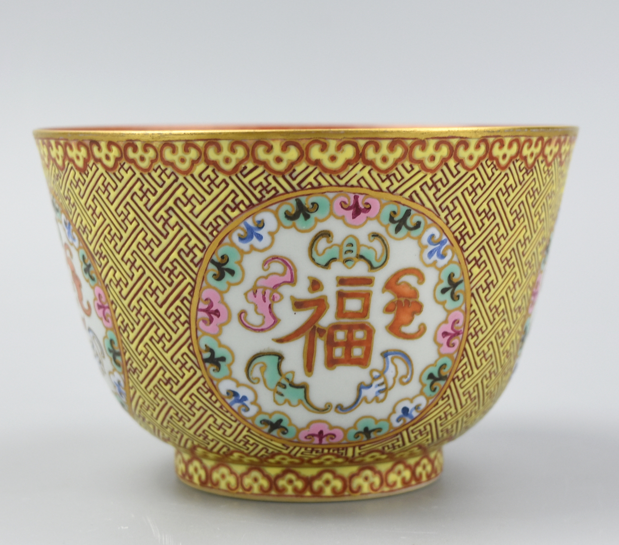 CHINESE YELLOW & CORAL FAMILLE ROSE