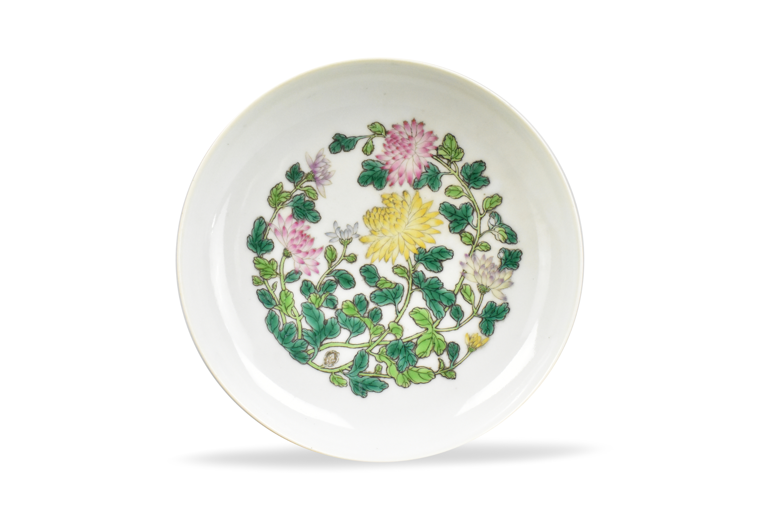 CHINESE YELLOW GLAZE ENAMELED