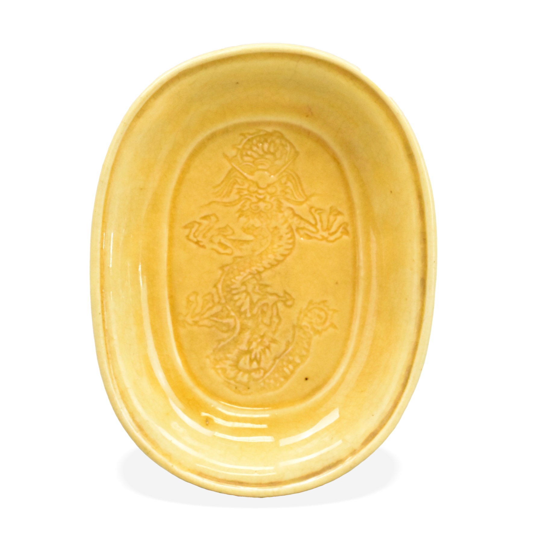 CHINESE YELLOW GLAZED DRAGON