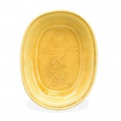 CHINESE YELLOW GLAZED DRAGON W