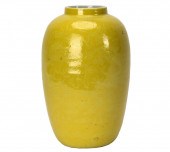 CHINESE YELLOW-GLAZED PORCELAI