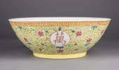 CHINESE YELLOW GROUND PORCELAI