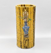 CHINESE YELLOW HAT STAND W/ MO