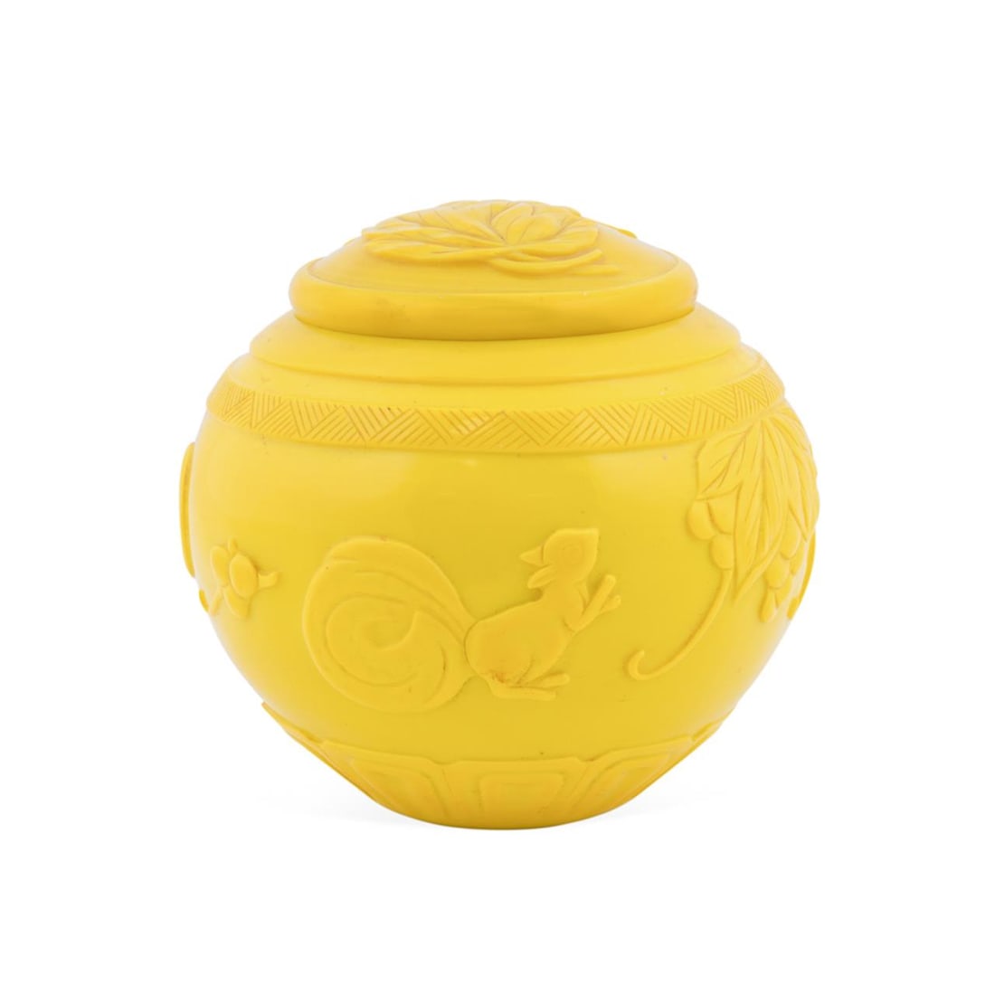 CHINESE YELLOW PEKING GLASS