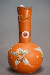 CHINESE YIXING AND ENAMEL DECO