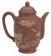 CHINESE YIXING POTTERY COVERED