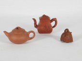 CHINESE YIXING POTTERY TEAPOTS