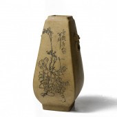 CHINESE YIXING SQUARE FORM VAS