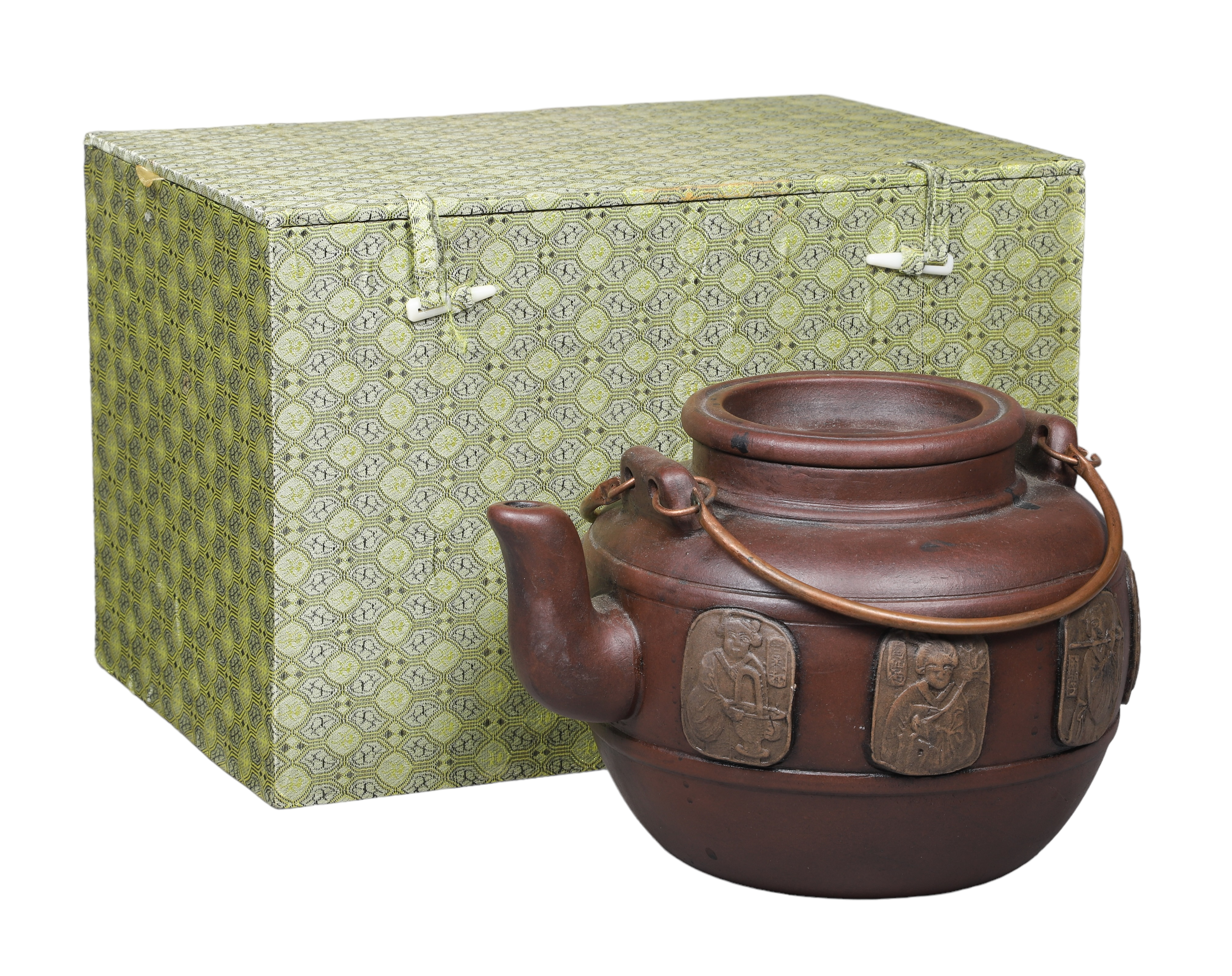 Chinese Yixing teapot, applied