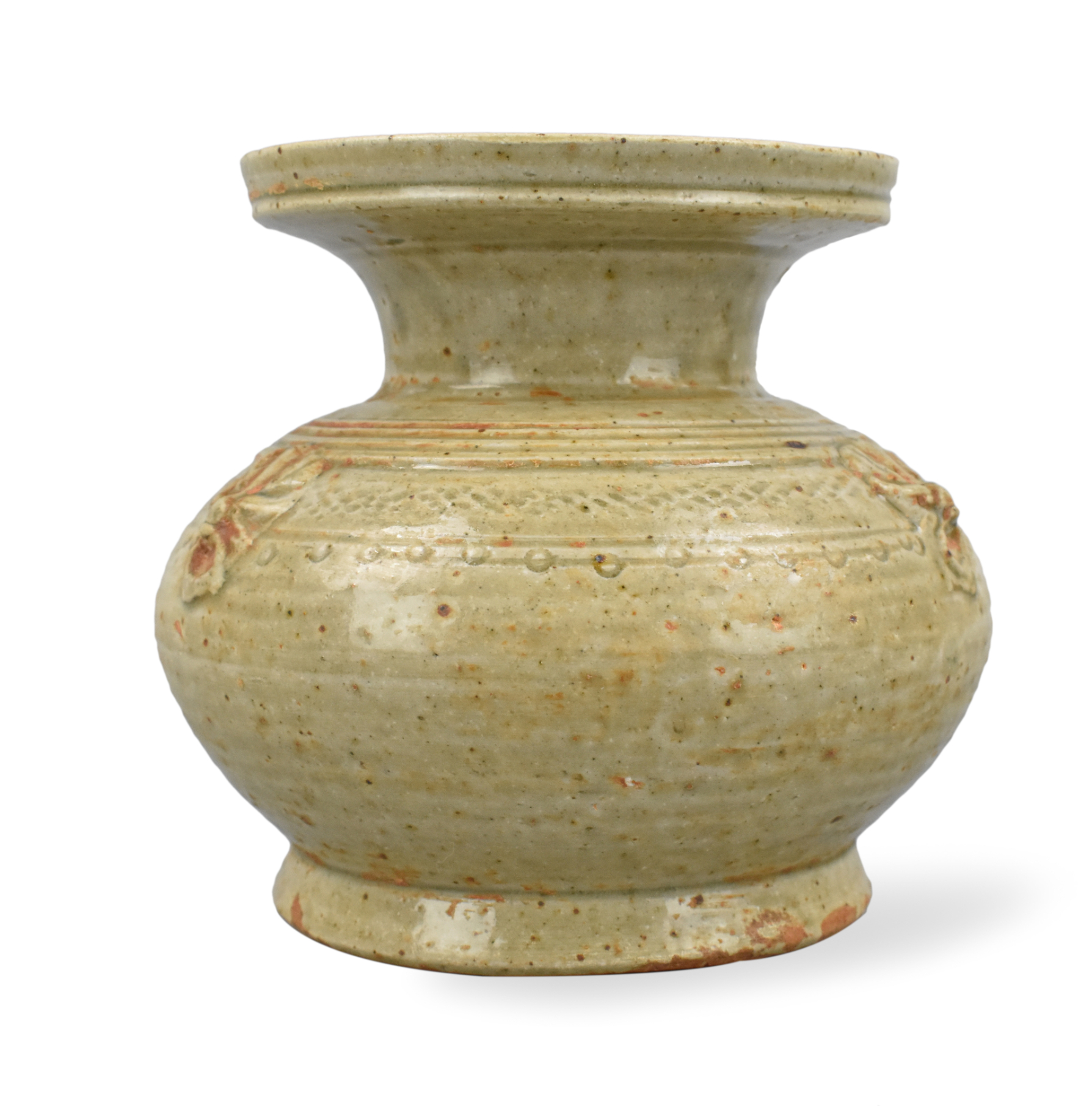 CHINESE YUE WARE CELADON JAR, JIN