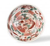 CHINESE ZHANGZHOU WARE RED & G